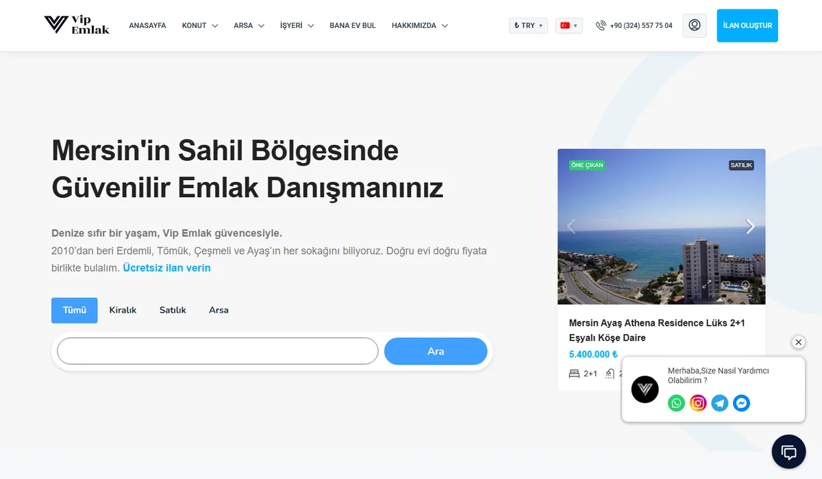 Emlak Portalı ve CRM