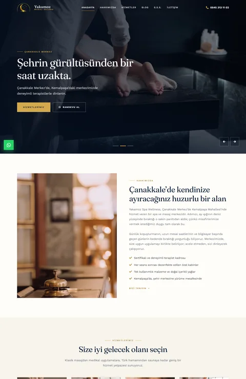 Yakamoz Spa sitesi — Kirpisoft