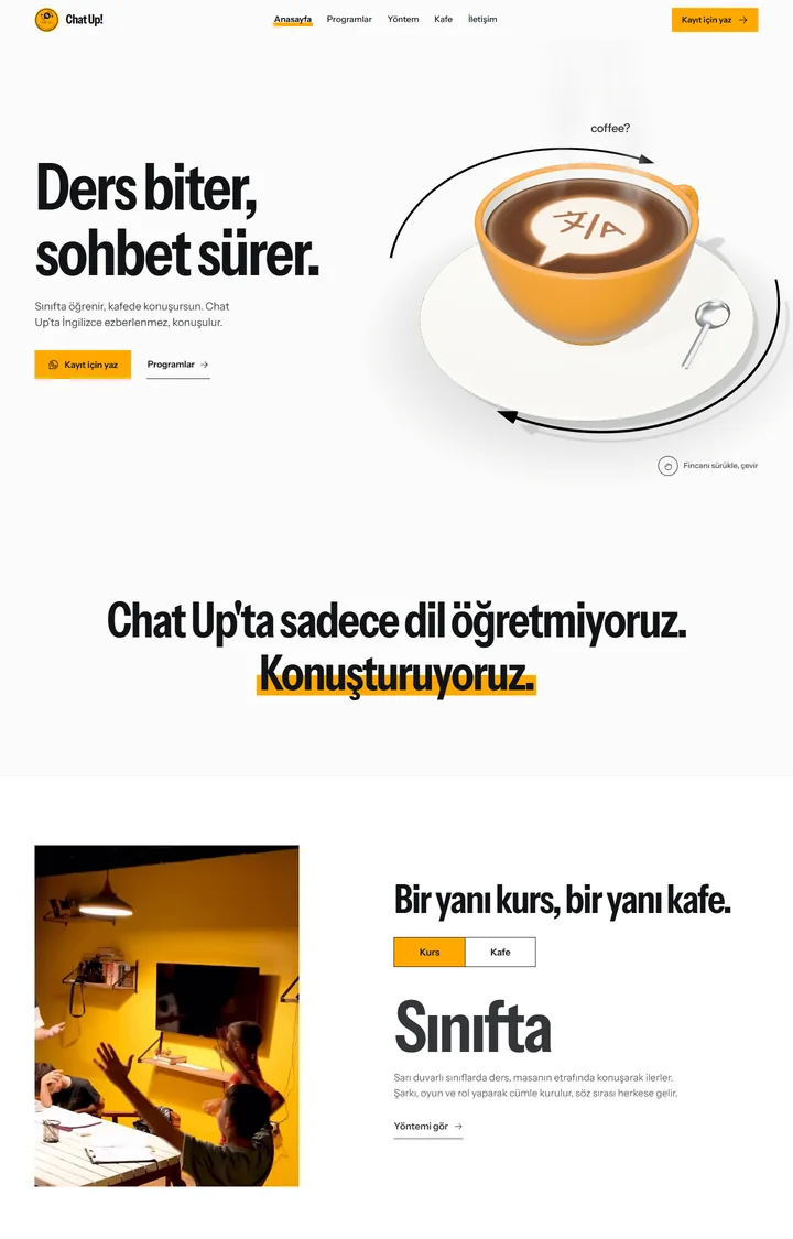 Chat Up! sitesinin ekran görüntüsü