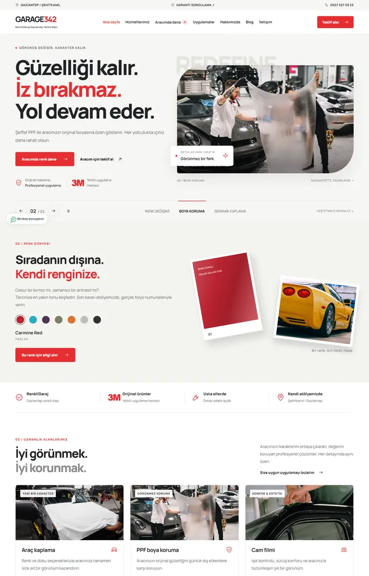 GARAGE342 sitesinin ekran görüntüsü