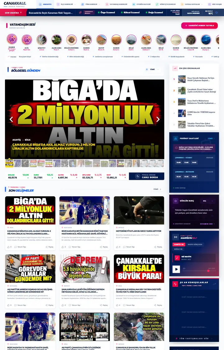 Tekinuğurlu sitesinin ekran görüntüsü